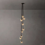 Bubble Ripple Sphere Cascade Chandelier 16"