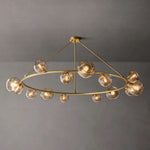 Bubble Ripple Sphere Round Chandelier 84"