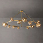 Bubble Ripple Sphere Round Chandelier 72"