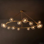 Bubble Ripple Sphere Round Chandelier 84"