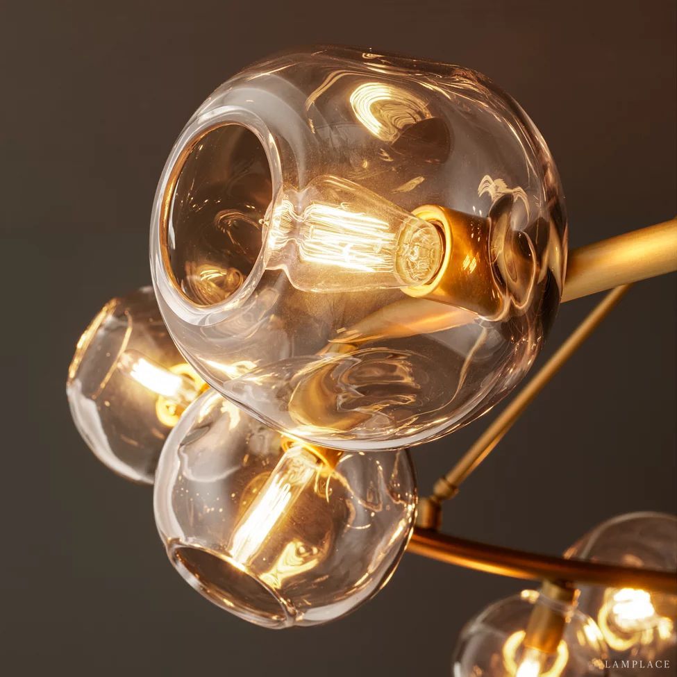Bubble Ripple Sphere Round Chandelier 84"