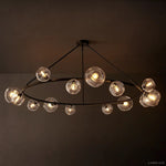 Bubble Ripple Sphere Round Chandelier 84"