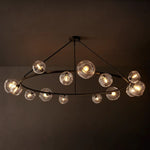 Bubble Ripple Sphere Round Chandelier 84"