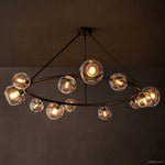 Bubble Ripple Sphere Round Chandelier 60"