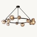Bubble Ripple Sphere Round Chandelier 60"