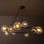 Bubble Ripple Sphere Round Chandelier 48"