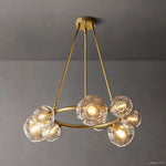 Bubble Ripple Sphere Round Chandelier 36"