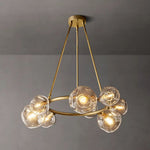 Bubble Ripple Sphere Round Chandelier 36"