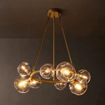 Bubble Ripple Sphere Round Chandelier 36"