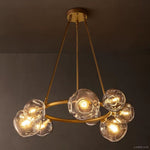 Bubble Ripple Sphere Round Chandelier 36"