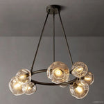 Bubble Ripple Sphere Round Chandelier 36"