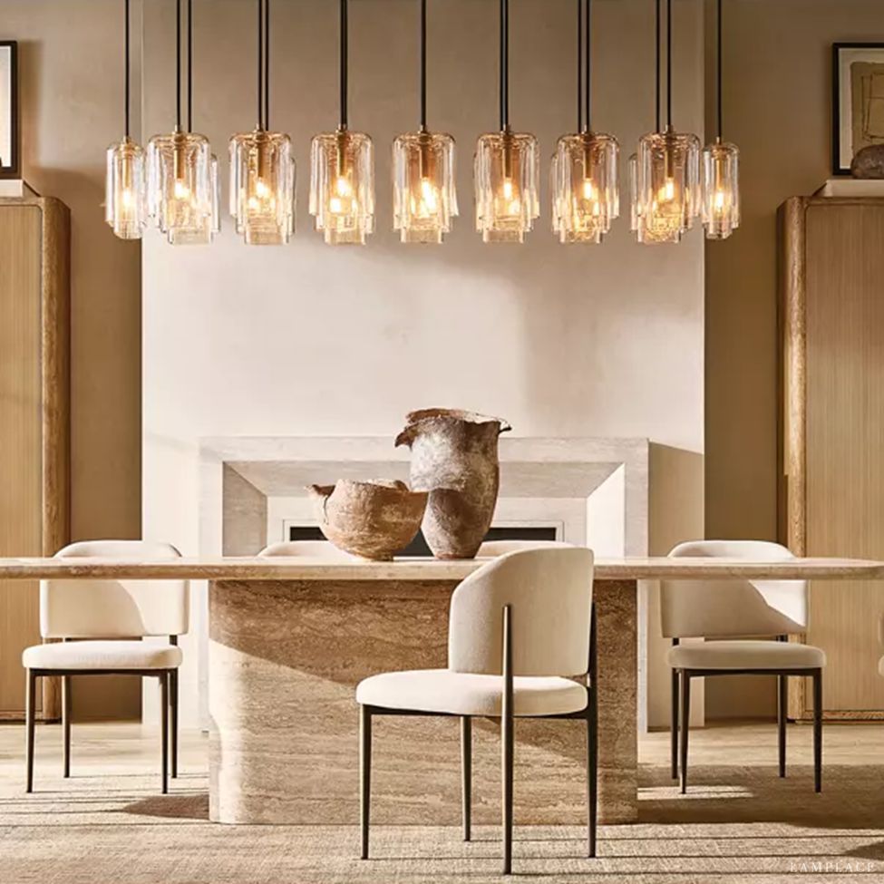 Lacour Prism Layered Linear Chandelier 54"