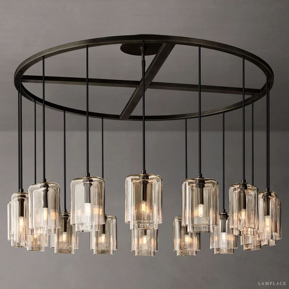 Lacour Prism Layered Round Chandelier 60"