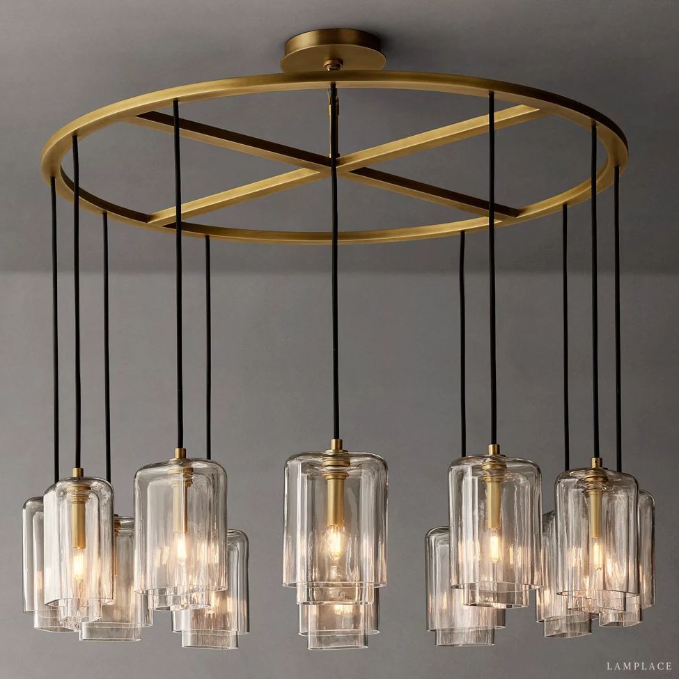 Lacour Prism Layered Round Chandelier 48"
