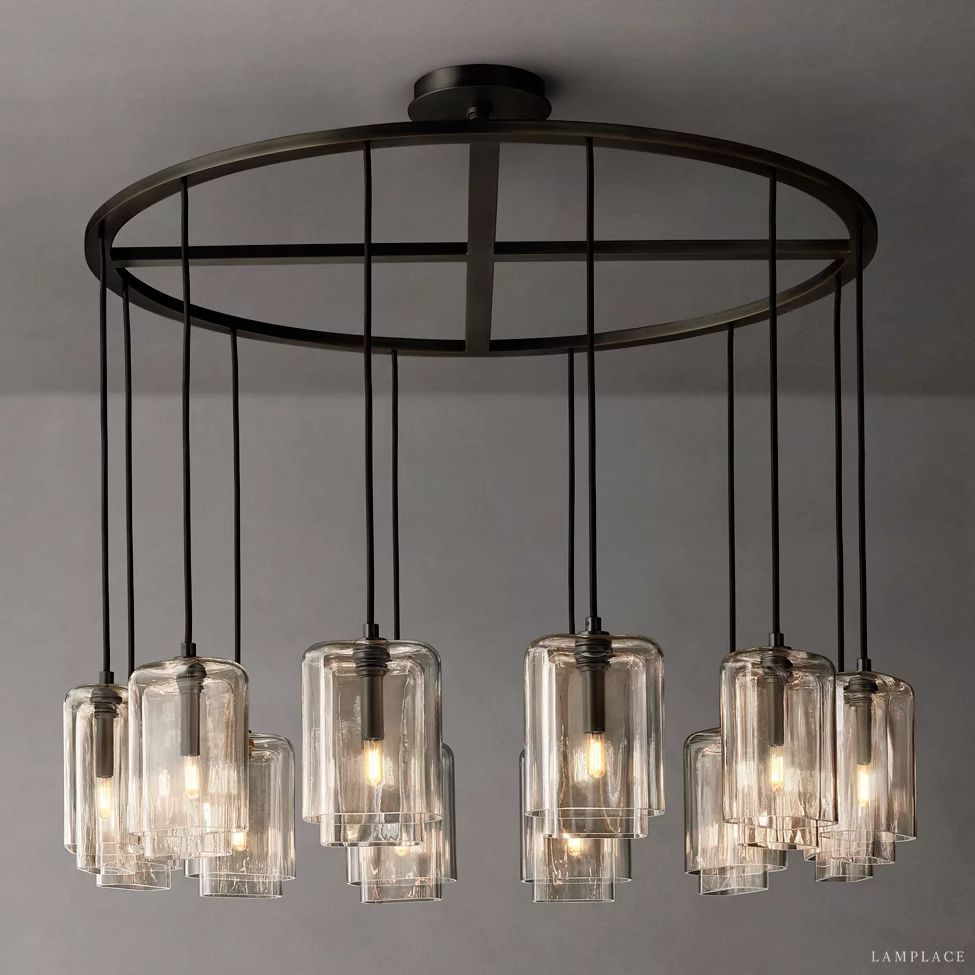 Lacour Prism Layered Round Chandelier 48"