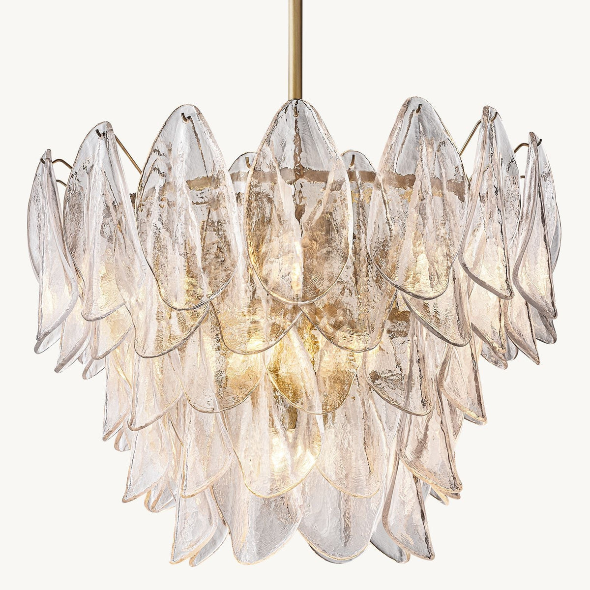 Petalia Stacked Glass Round Chandelier 26"