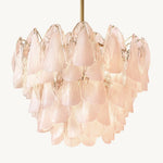 Petalia Stacked Glass Round Chandelier 26"