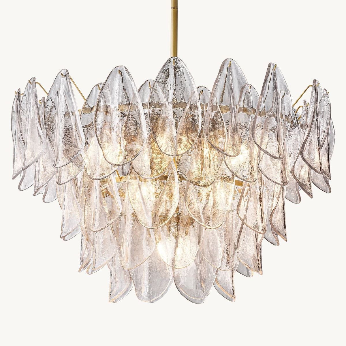 Petalia Stacked Glass Round Chandelier 32"