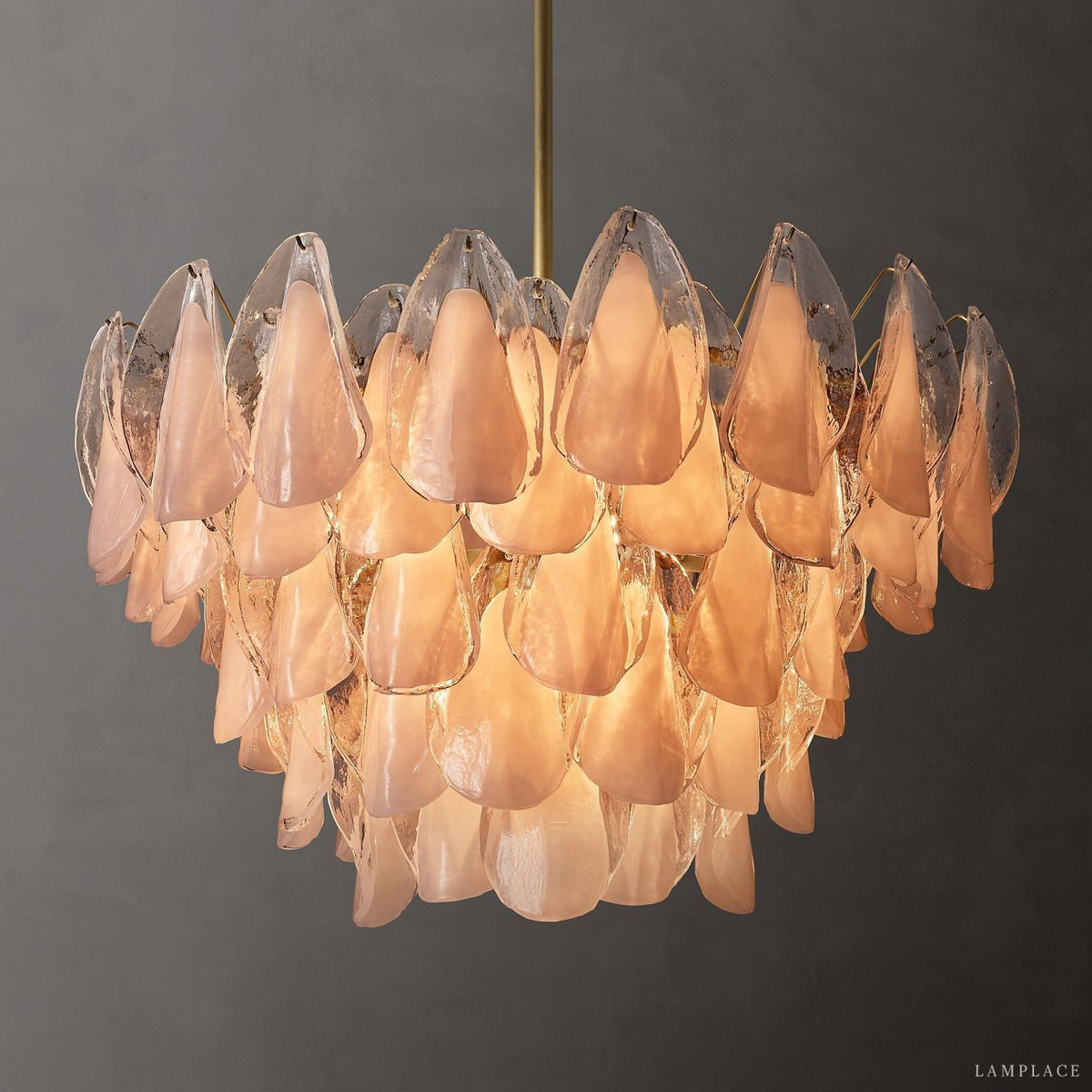 Petalia Stacked Glass Round Chandelier 32"