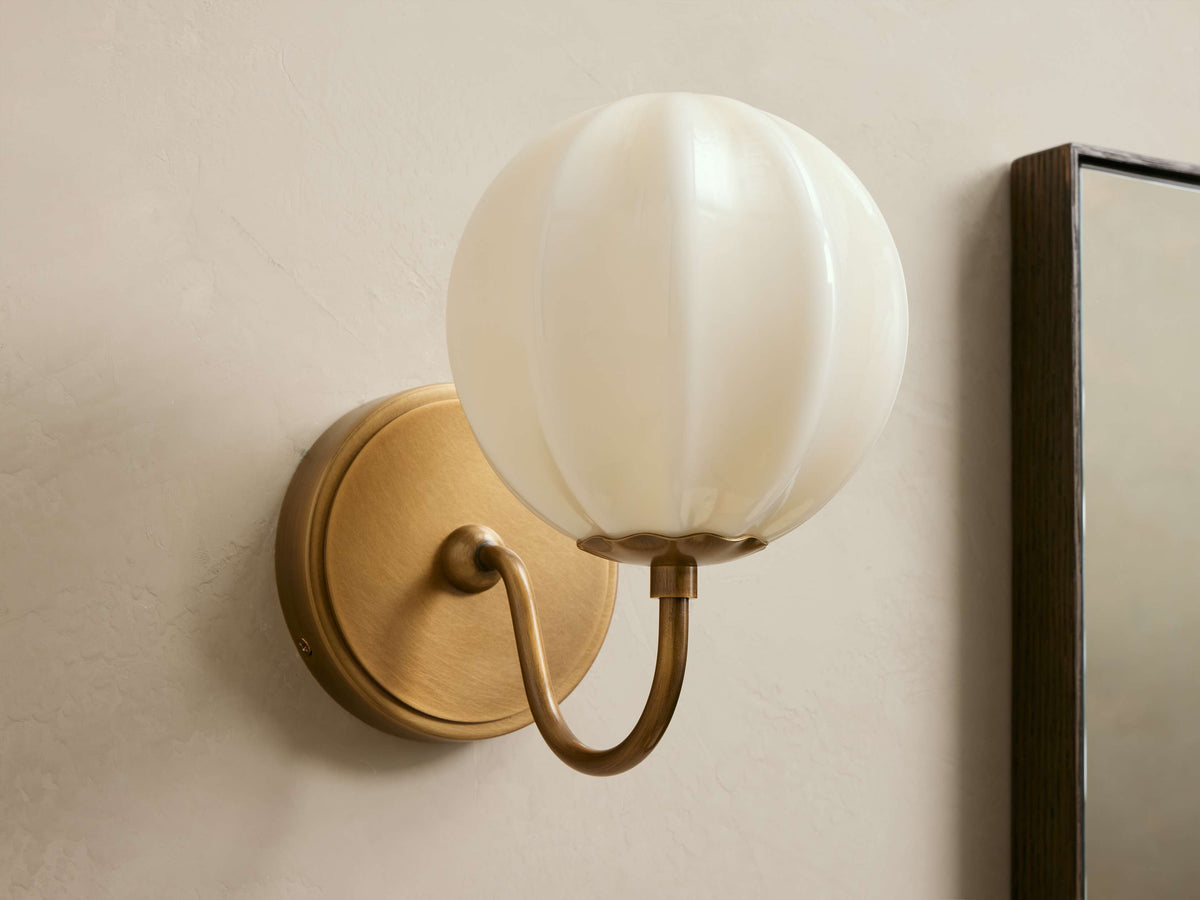 Agnes Strand Glass Gooseneck Sconce