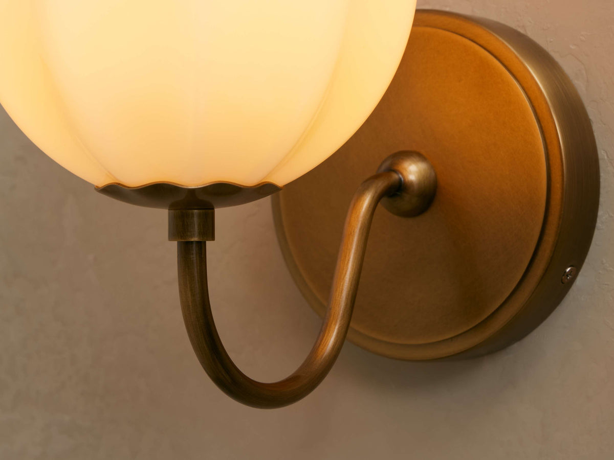 Agnes Strand Glass Gooseneck Sconce