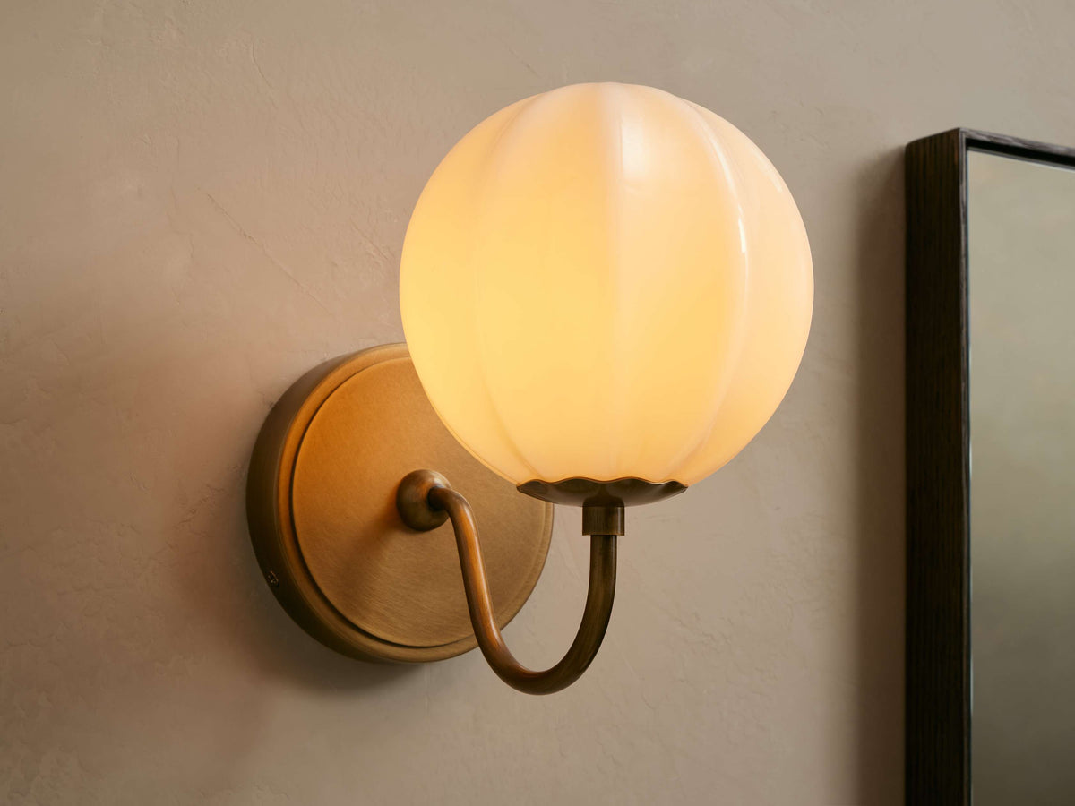 Agnes Strand Glass Gooseneck Sconce