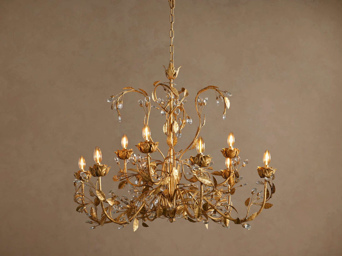 Nicoletta Refined Leaf Round Chandelier