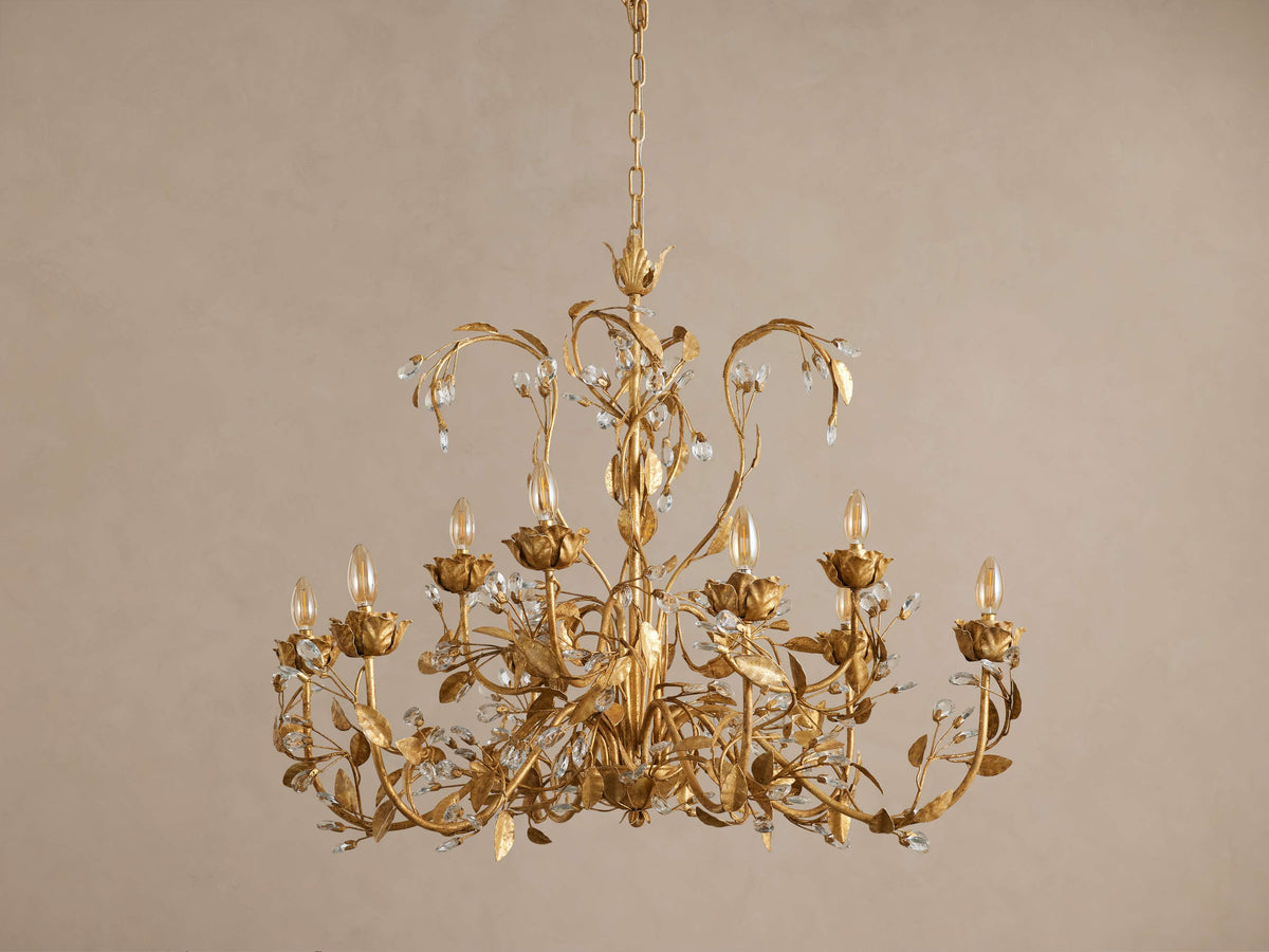 Nicoletta Refined Leaf Round Chandelier