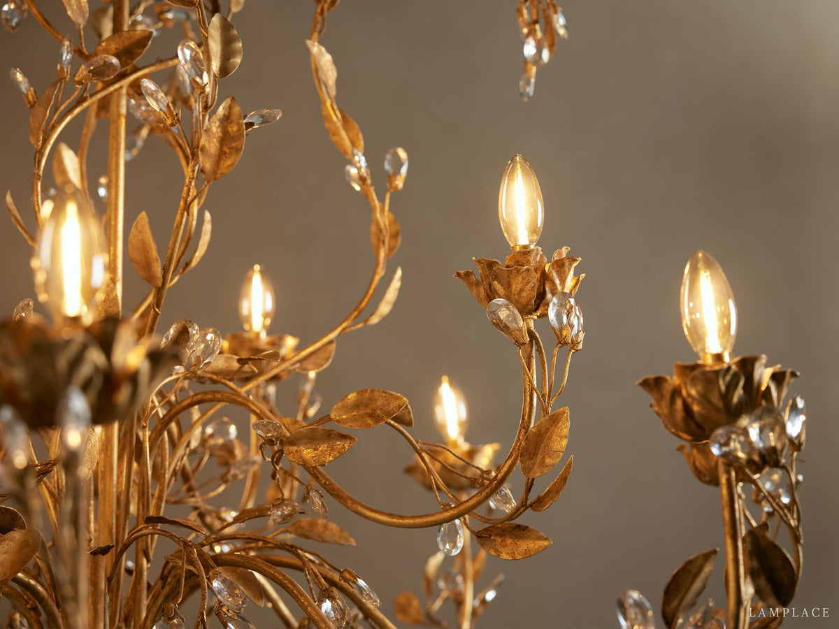 Nicoletta Refined Leaf Round Chandelier