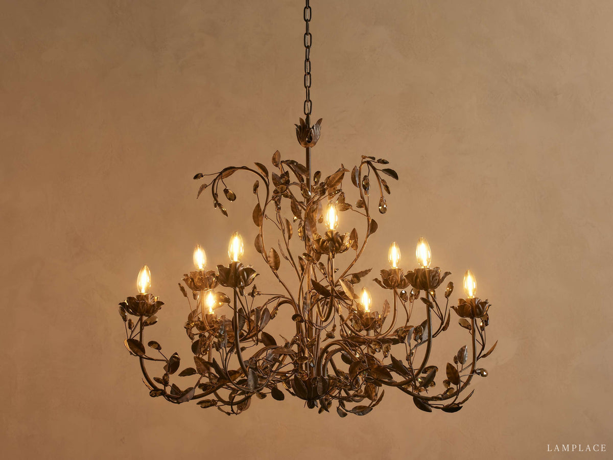 Nicoletta Refined Leaf Round Chandelier
