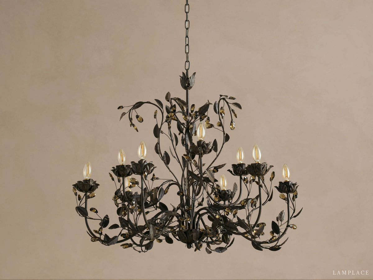Nicoletta Refined Leaf Round Chandelier