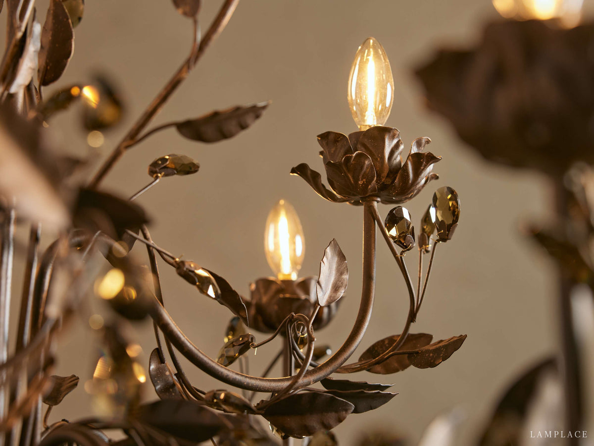Nicoletta Refined Leaf Round Chandelier