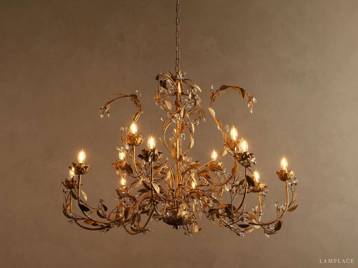 Nicoletta Refined Leaf Round Chandelier