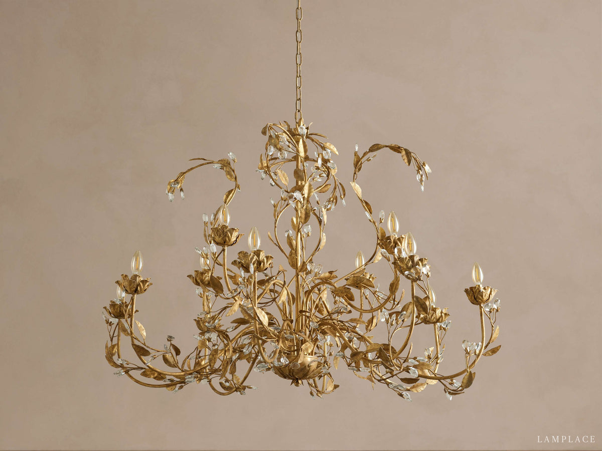 Nicoletta Refined Leaf Round Chandelier