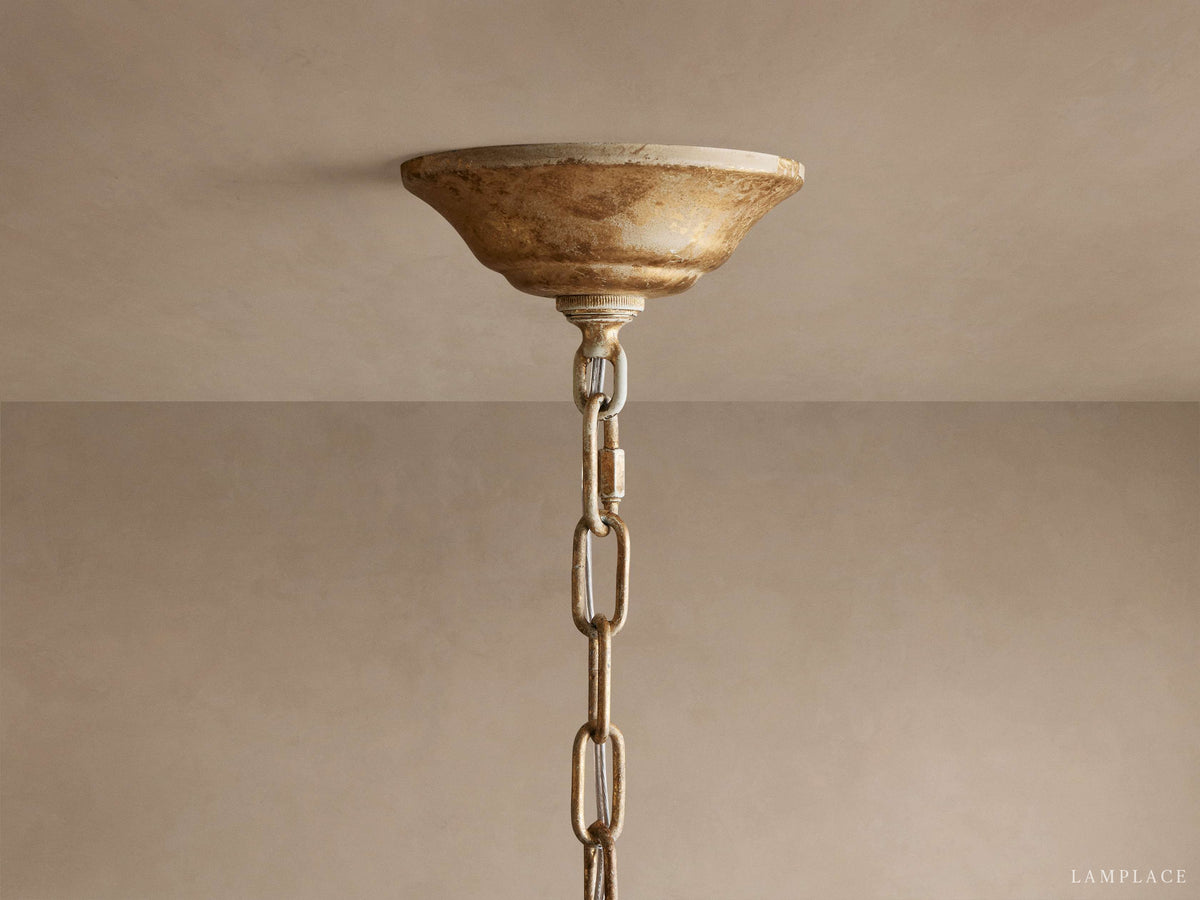 Nicoletta Refined Leaf Round Chandelier