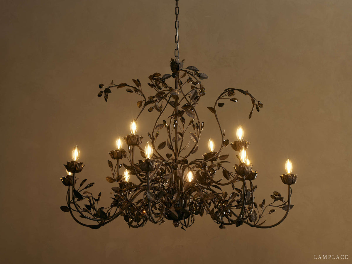 Nicoletta Refined Leaf Round Chandelier