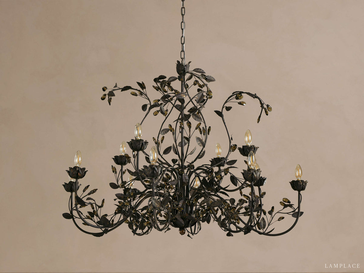 Nicoletta Refined Leaf Round Chandelier