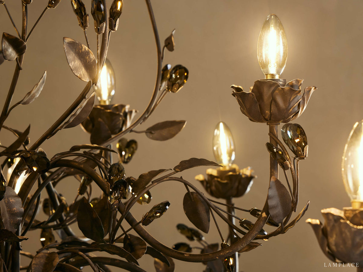 Nicoletta Refined Leaf Round Chandelier