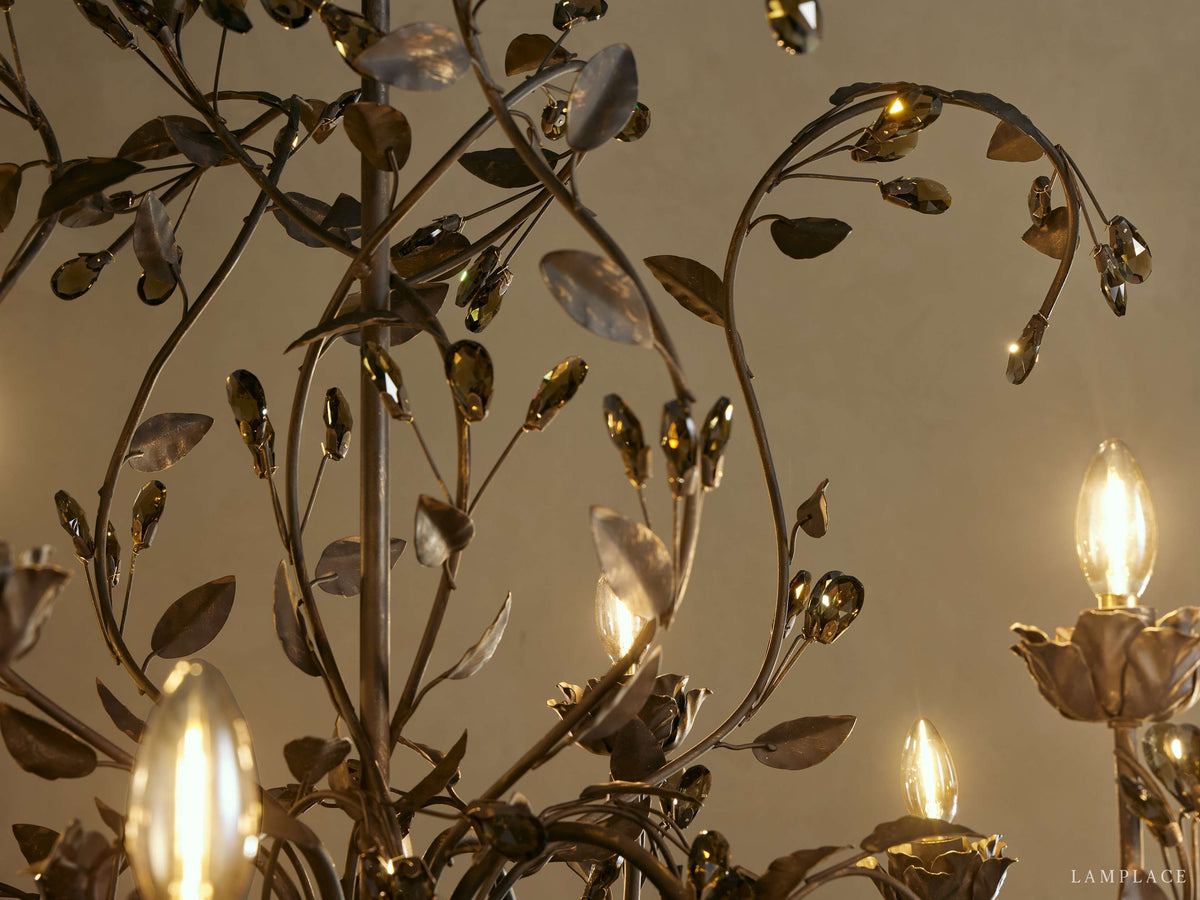 Nicoletta Refined Leaf Round Chandelier