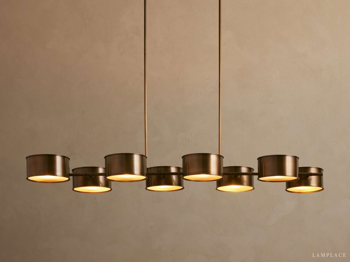 Daphne Metallic Style Linear Chandelier