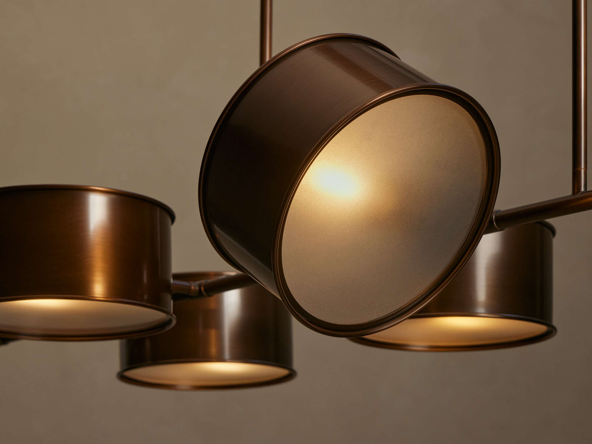 Daphne Metallic Style Linear Chandelier