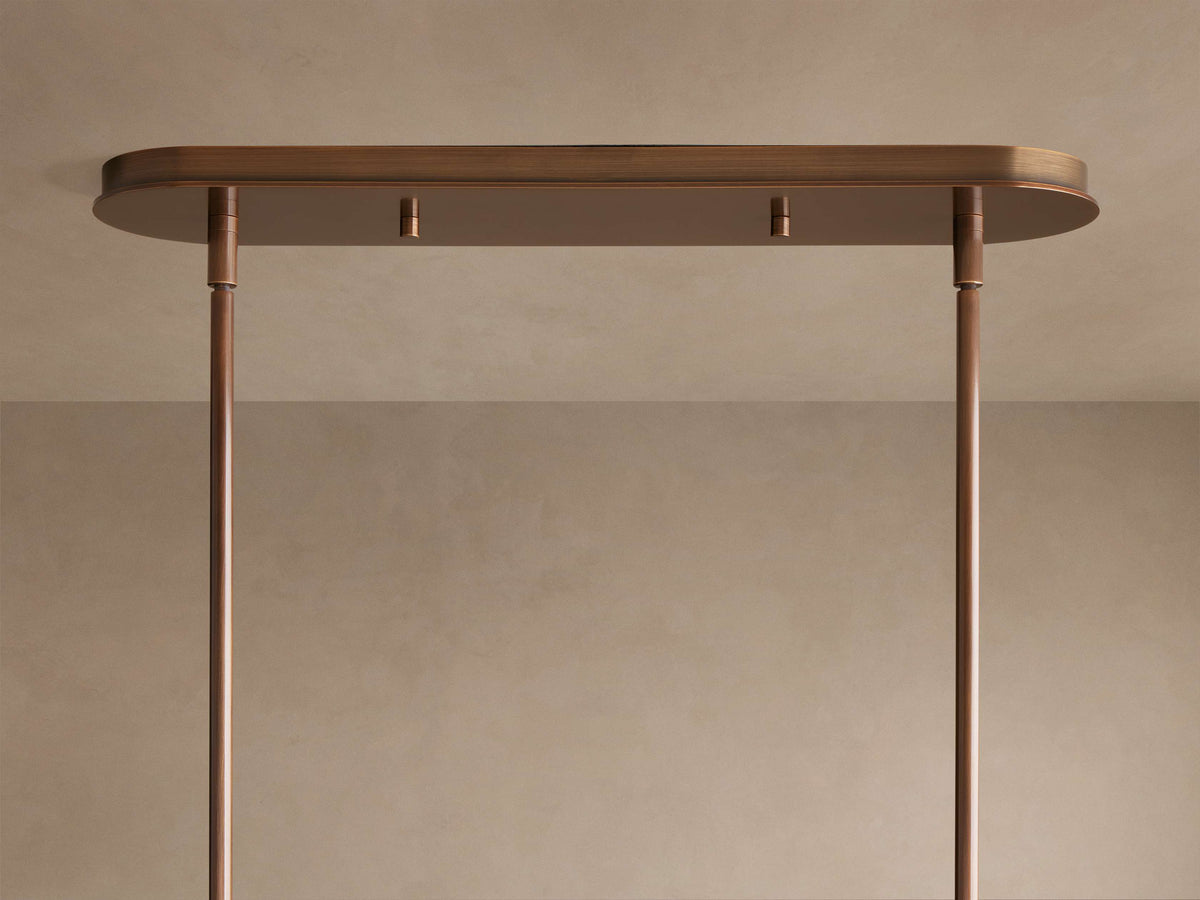 Daphne Metallic Style Linear Chandelier