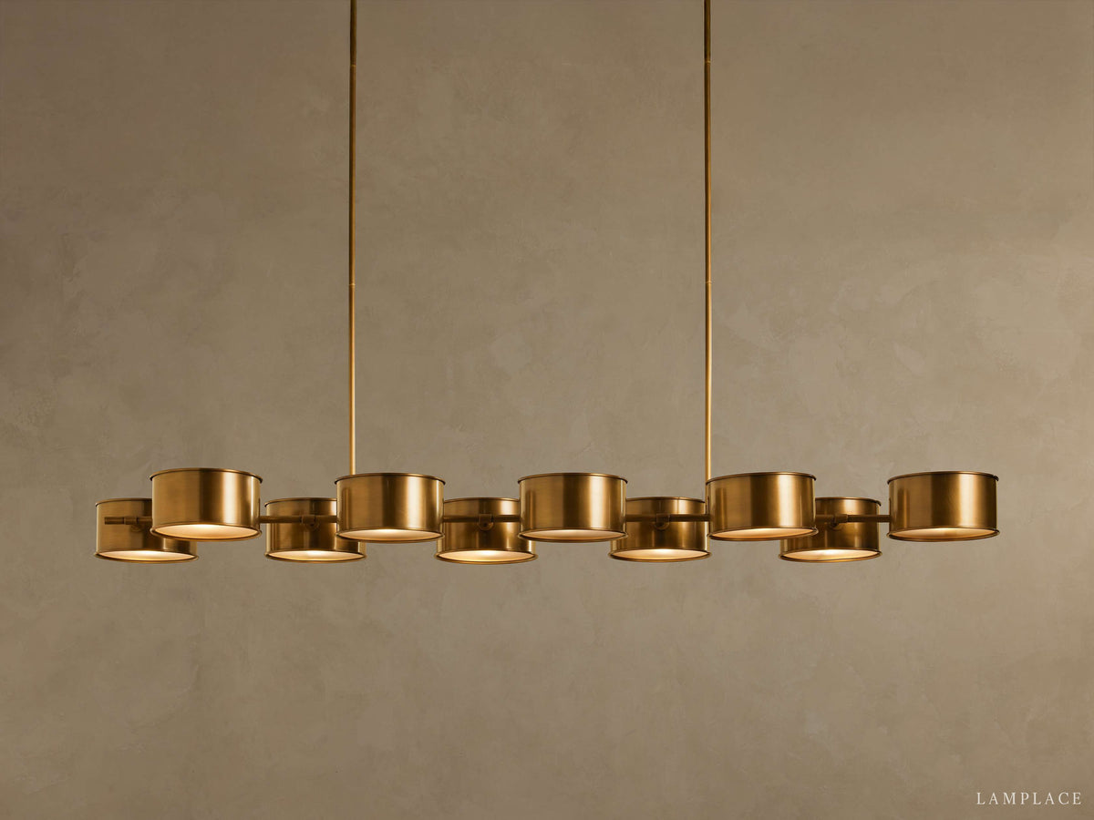 Daphne Metallic Style Linear Chandelier