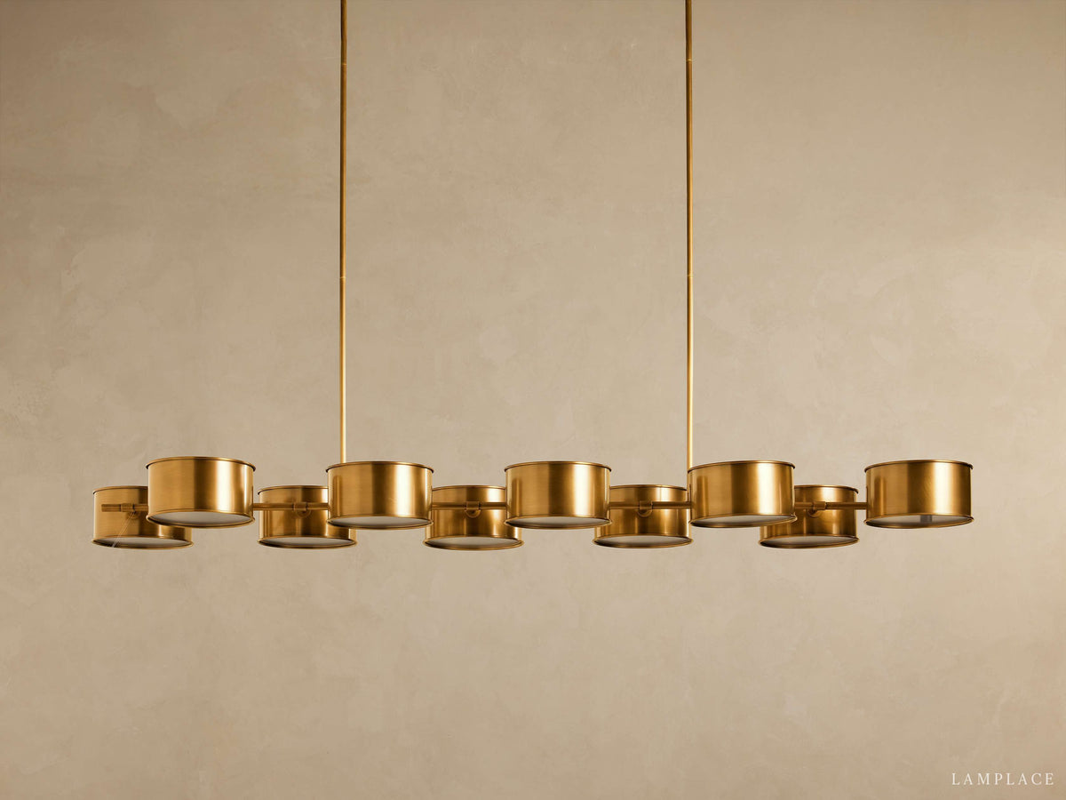 Daphne Metallic Style Linear Chandelier