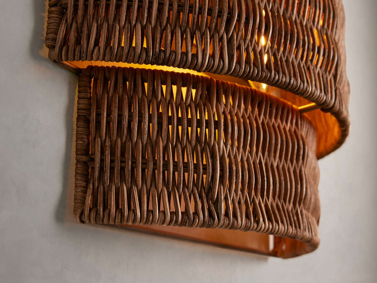 Paloma Handcrafted Rattan Wall Sconce