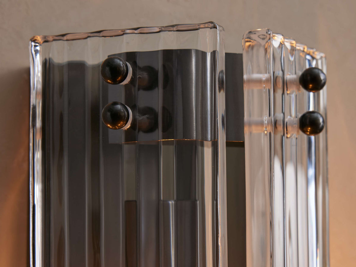 Delsie Reeded Glass Wall Sconce