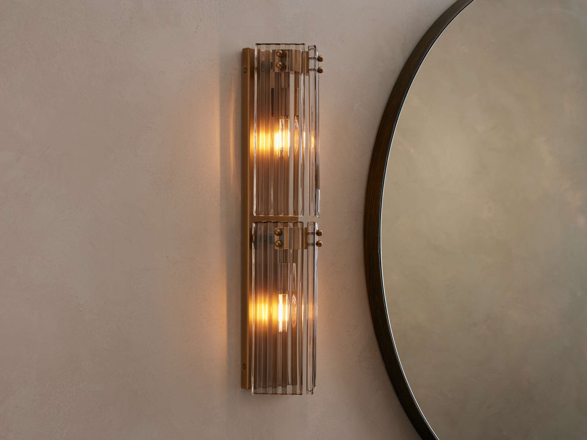 Delsie Reeded Glass Wall Sconce