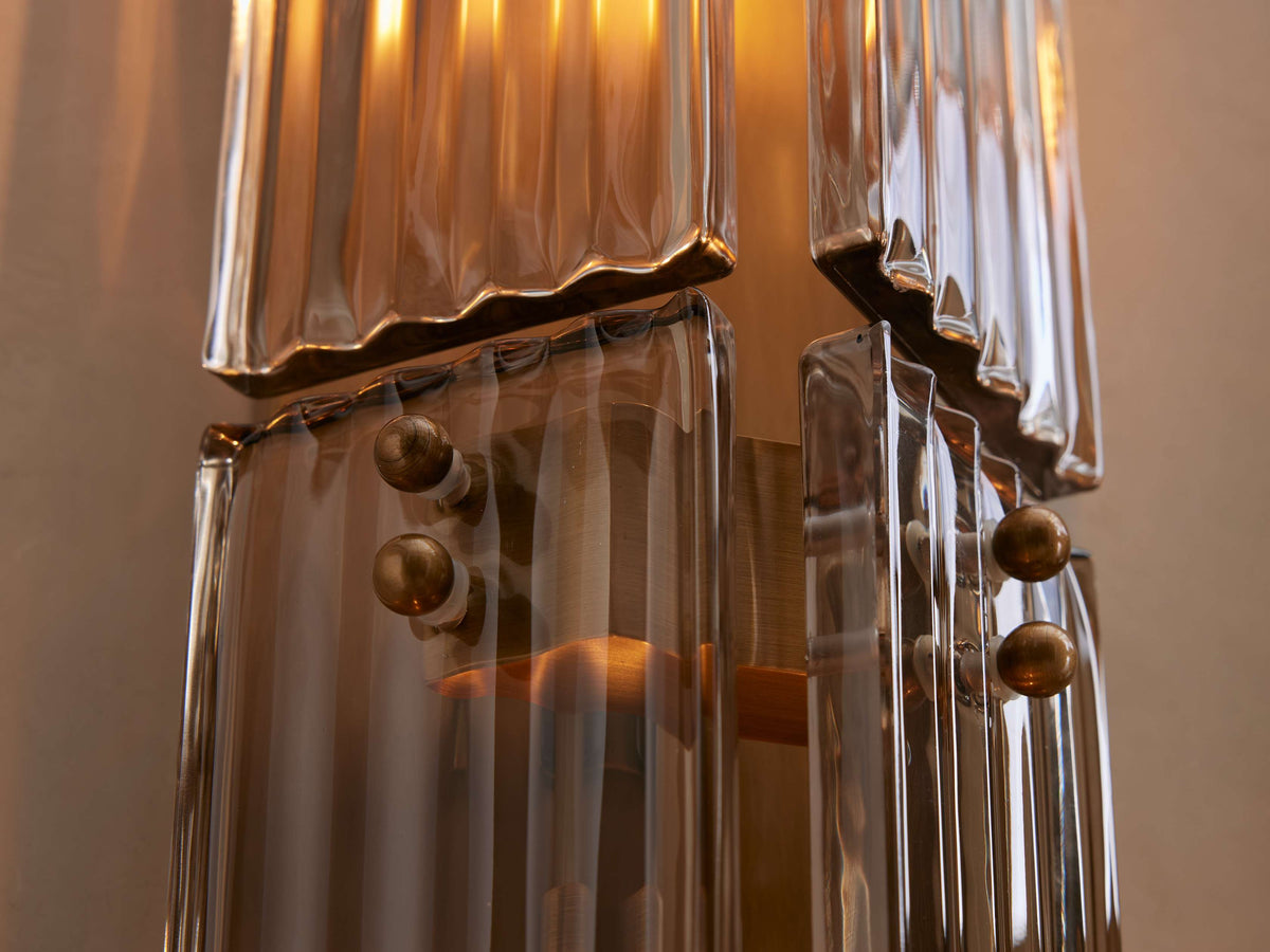 Delsie Reeded Glass Wall Sconce
