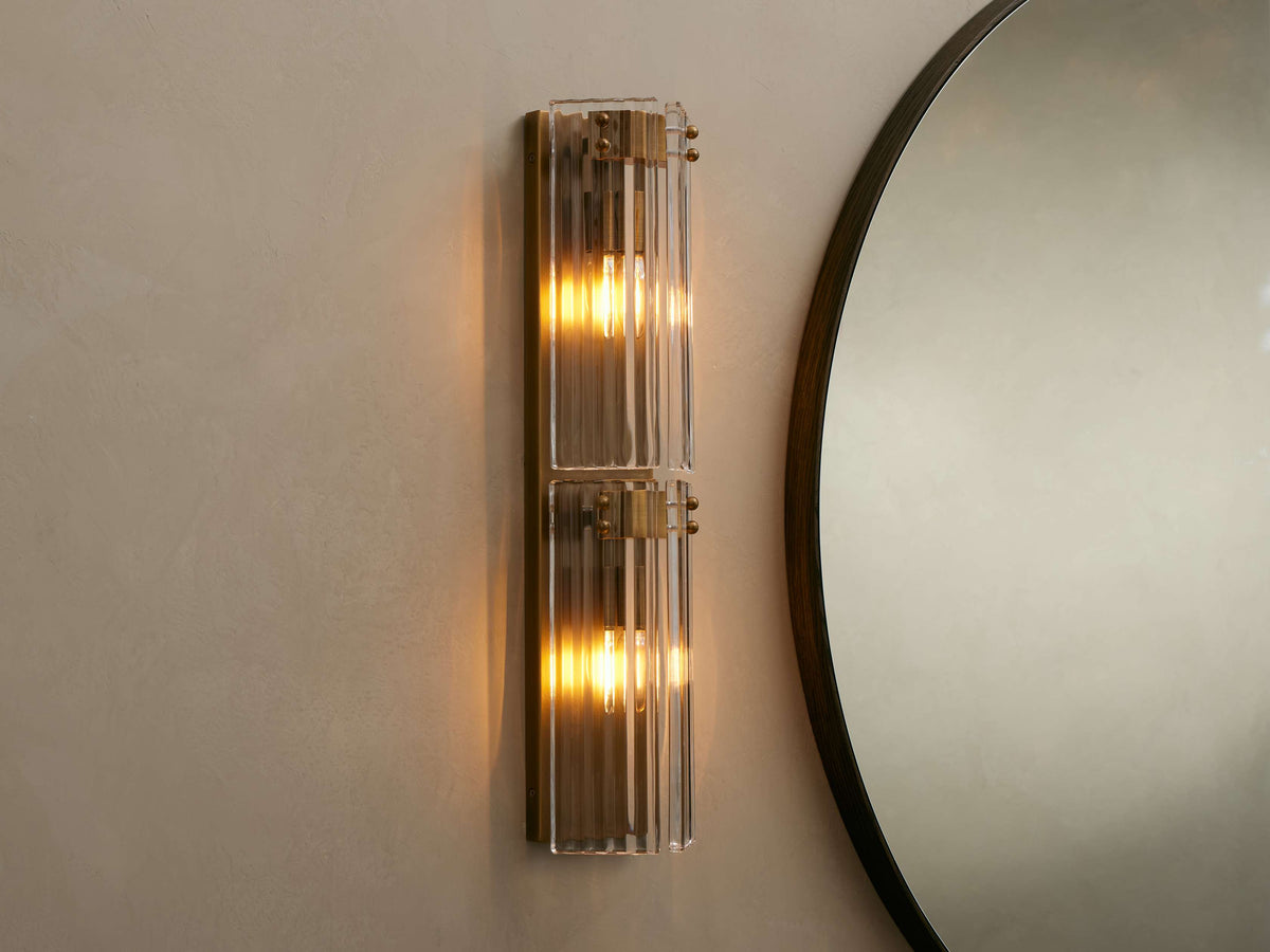 Delsie Reeded Glass Wall Sconce