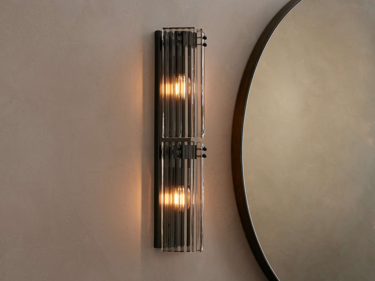 Delsie Reeded Glass Wall Sconce